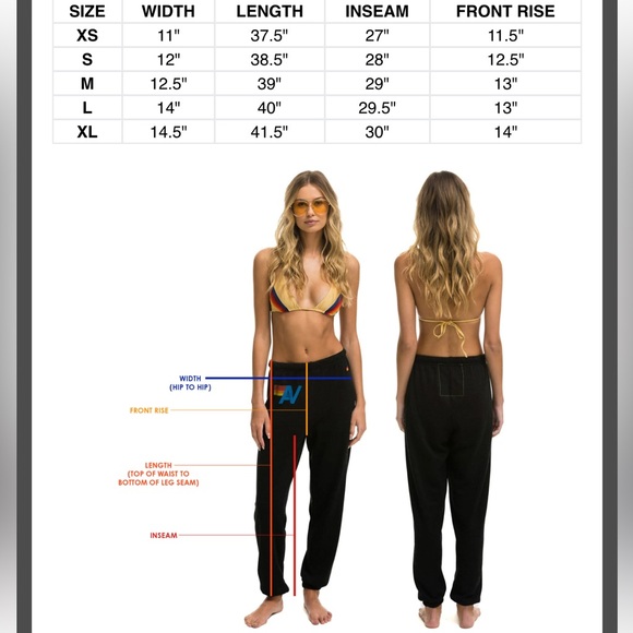 Aviator Nation Black Joggers with Red Hearts - Picture 7 of 7